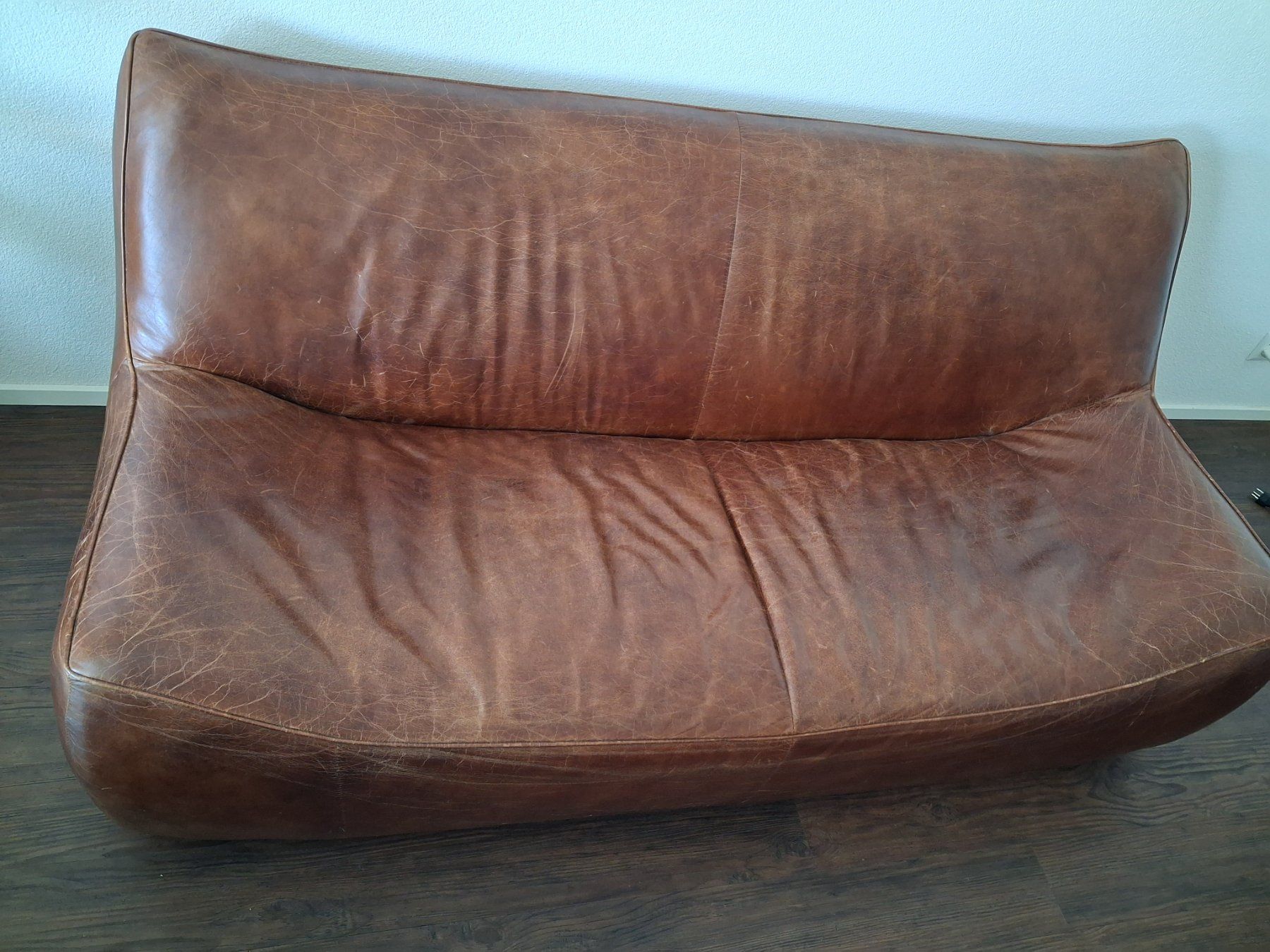 Maisons du monde Sofas: Canapé cuir brun GEORGE 180 cm – Gebraucht aus Palézieux-Village von Rob_6l8k 1