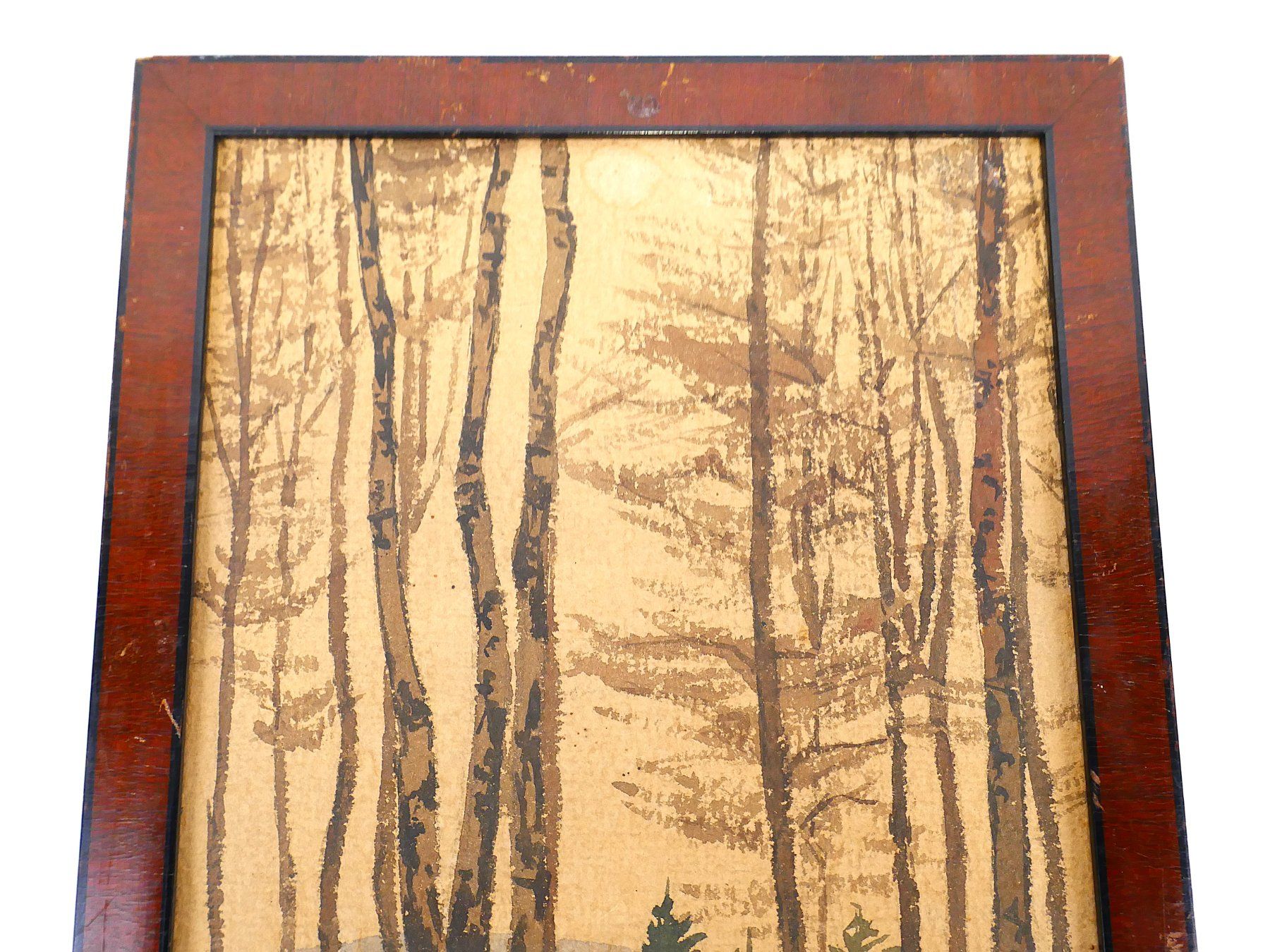 Gemälde: Aquarell Zeichnung Wald – Gebraucht aus Urtenen-Schönbühl von Restwert_Schoenbuehl 2