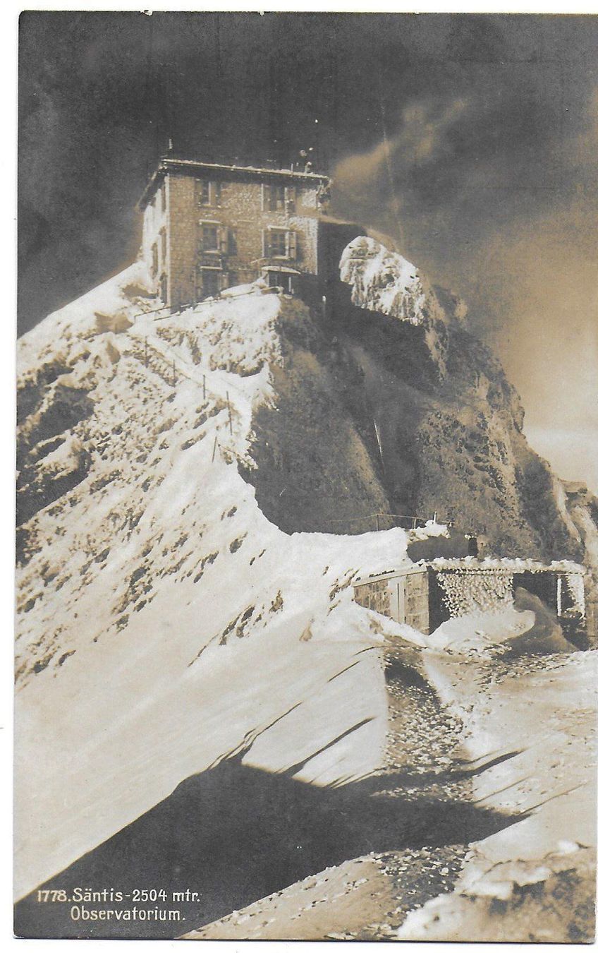 Cartoline postali: Säntis 2504 m  -  Observatorium – Usato da Kloten venduto da kanschweiz