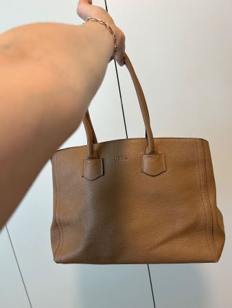 Furla Handtasche Cognac Leder Damen guter Zustand