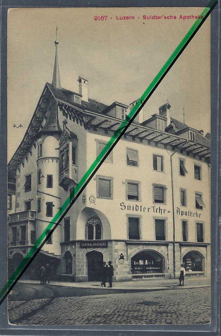 Cartoline postali: Luzern.Suidter'sche Apotheke. – Usato da Horw venduto da SwissSteamMemories