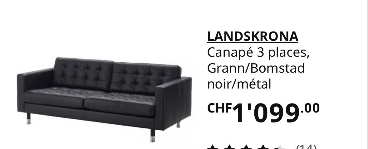Ikea Divani: Canapé en cuir IKEA – Usato da Le Landeron venduto da rel_tp5n 1