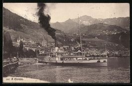AK Clarens, Panorama, 1914