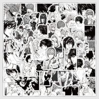 Death Note Light Yagami Sticker Pack Anime Manga Schwarz