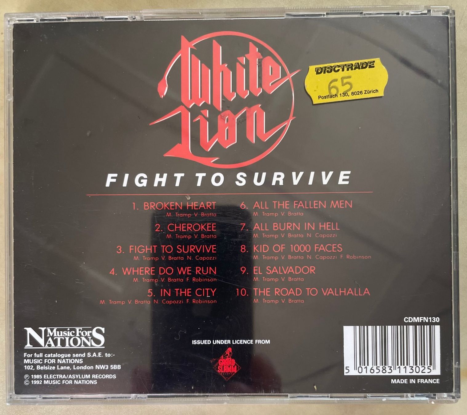 CD: White Lion - Fight to Survive – Usato da Brunnen venduto da Barfly5 1