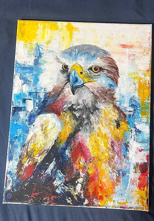 Dipinti: Falke - Acrylgemälde – Usato da Löhningen venduto da lia_mdt6 1