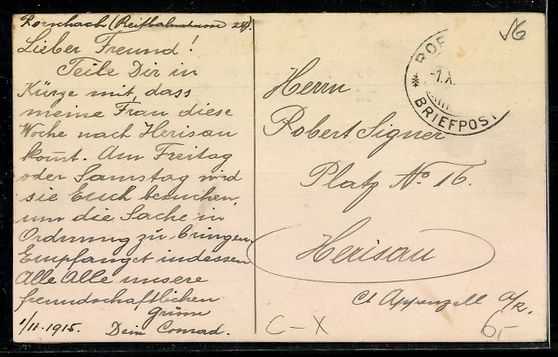 Cartoline postali: AK Rorschach, Ortsansicht mit Kirche – Usato da Berlin venduto da bartko-reher 1