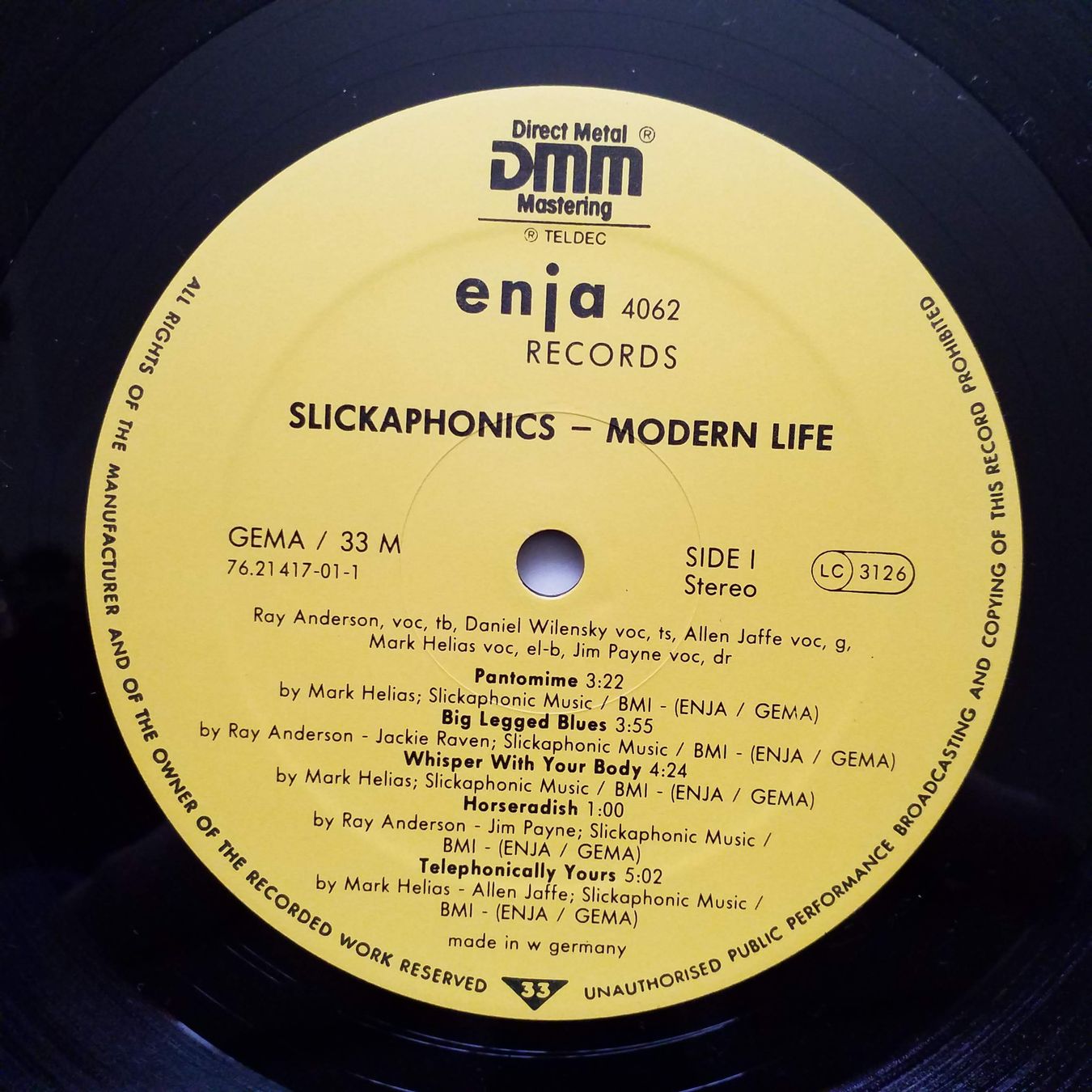 Dischi in vinile: SLICKAPHONICS,  modern life - 1st press  - NEW - – Nuovo (secondo la descrizione) da Yverdon-les-Bains venduto da Jacotreut 2