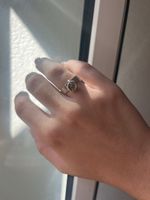 Sterling silver ring with douple ring