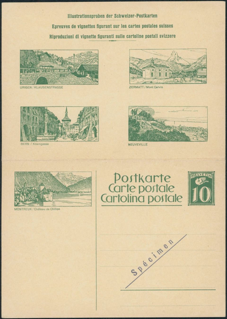 Tutti i francobolli: 1925 - Ganzsachen - Doppelpostkarten - Spécimen – Nuovo (secondo la descrizione) da Schindellegi venduto da leecollect 1