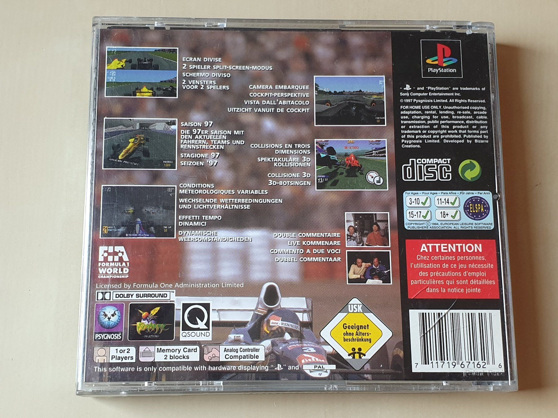 Sony Jeux: Formula 1 97 – D'occasion à Stansstad par collectorsshop 1