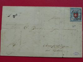 1851, 17II (RAYON I) T.14 B2-RO, Brief von LAUPEN (BE) 850.-