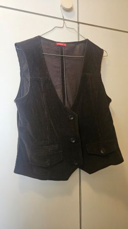 Gilet di velluto marrone cotone Women's tg.44