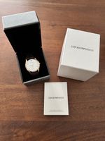 Elegante Armani Herrenuhr mit Lederarmband