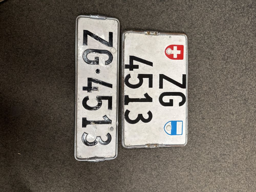 Nummerschild Kontrollschild Zug ZG4513 - 4 stellig 1