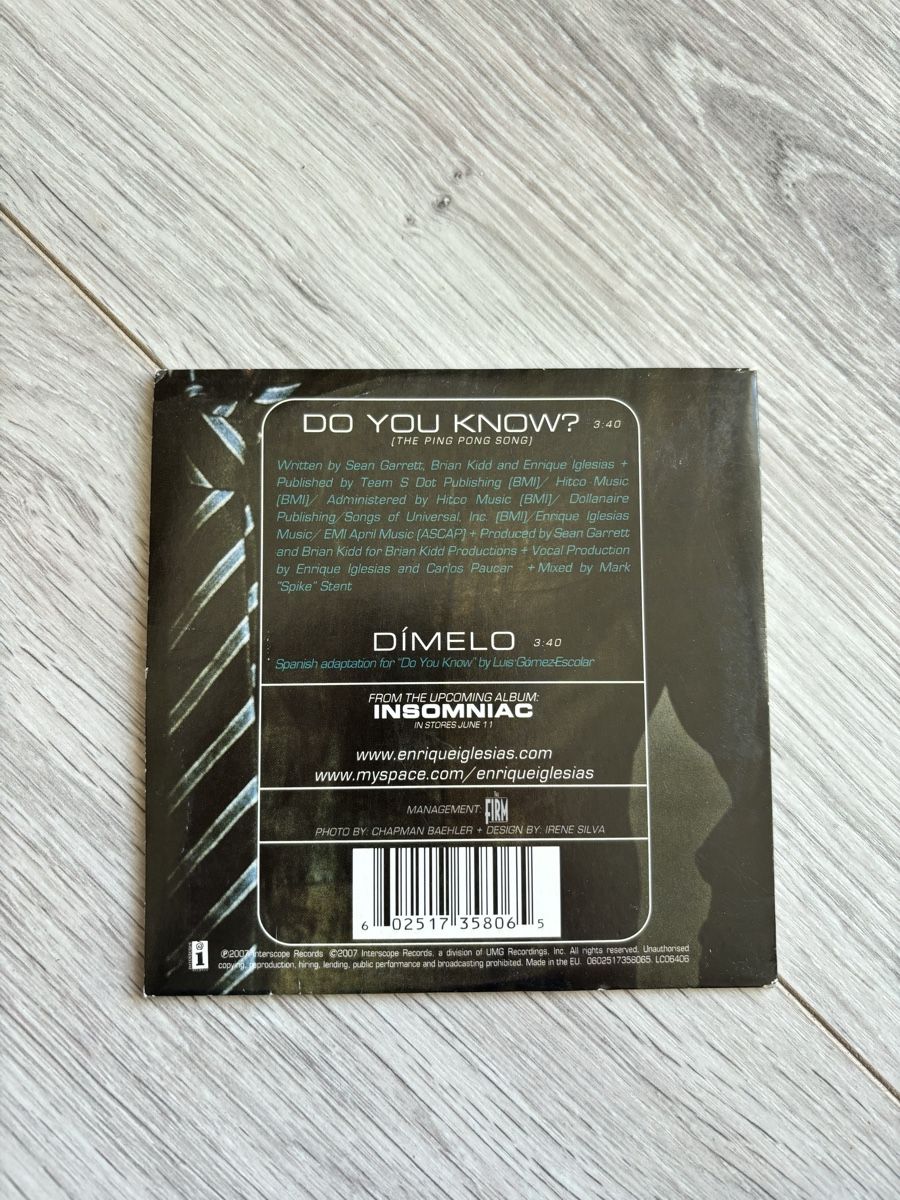 CD: Enrique Iglesias Do you know? CD – Usato da Aarberg venduto da gocardz.shop 1