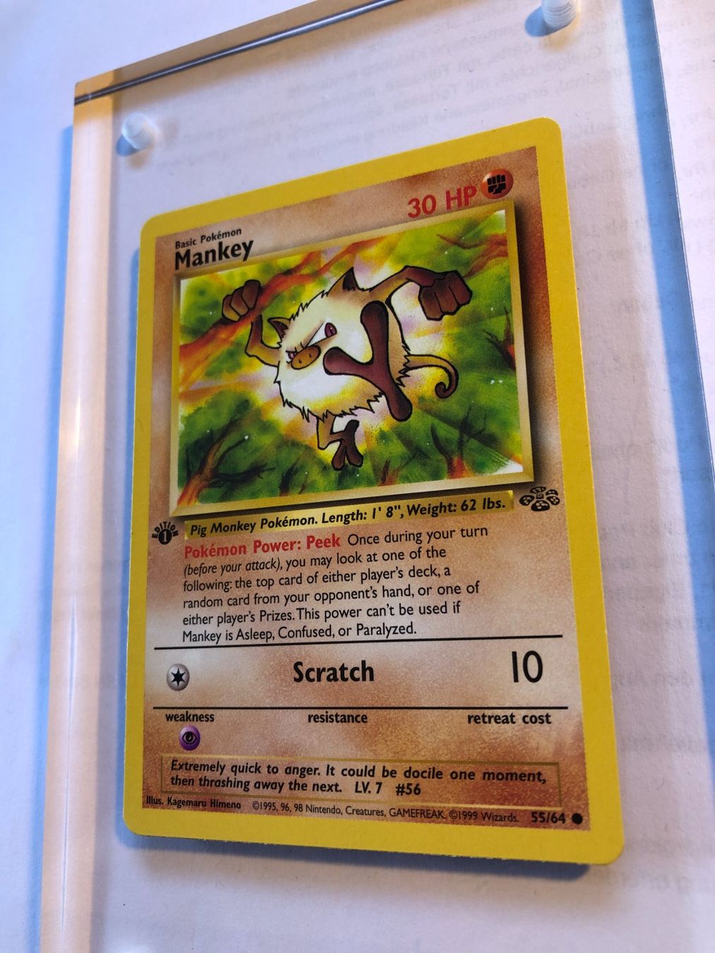 Sammelbilder & Trading cards: Mankey 1st Jungle - NM - ab 1.- – Gebraucht aus Giubiasco von dan_pr8b 2
