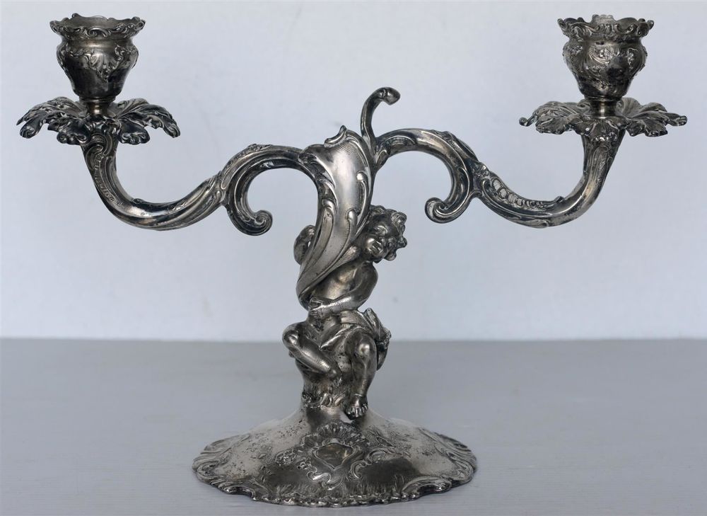 Mini Chandelier Filigrané Et Coupe à Fruits Argentés - Poinçons France 1900