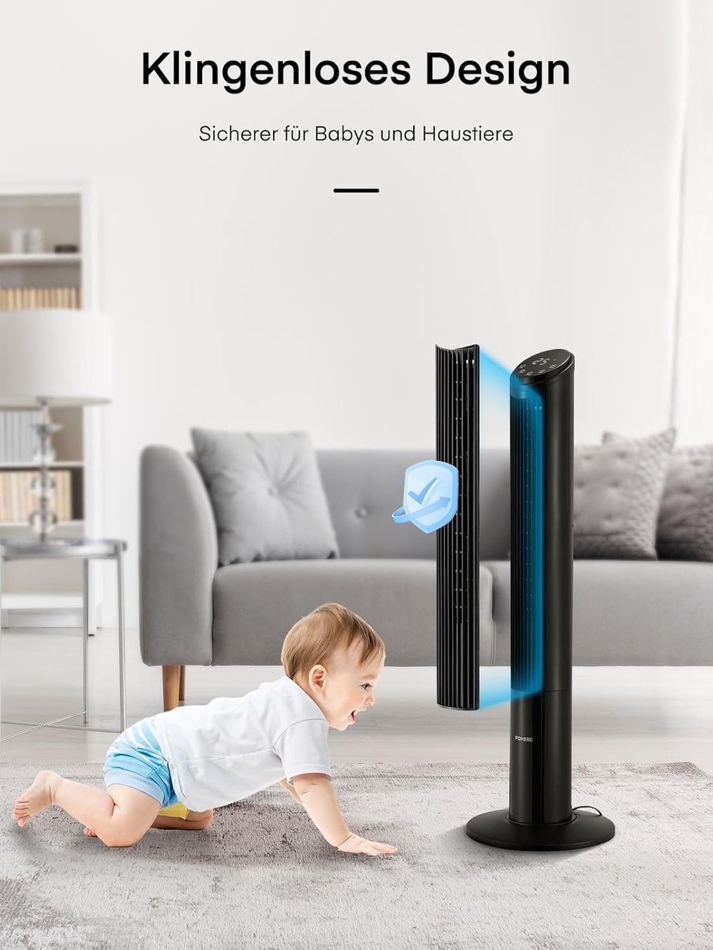 Ventilatori: Turmventilator mit Fernbedienung und Timerfunktion – Nuovo e nell'imballaggio originale da Herisau venduto da Senn24 4