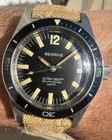 Rare 1969 BENRUS ULTRA-DEEP 6088 Vintage Skin Diver Watch!