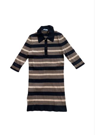 Prada Strick Polo Shirt gestreift Grösse S neu mit Etikett