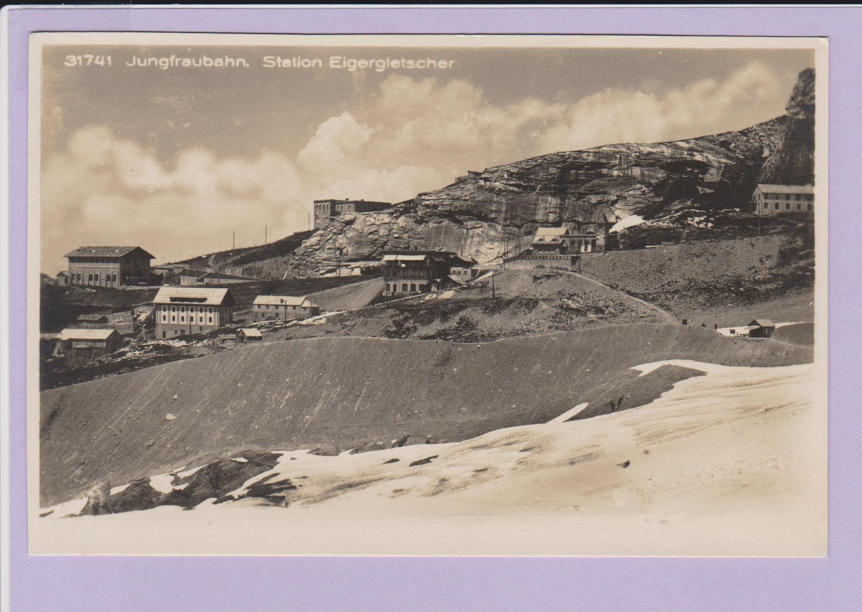 Cartoline postali: Jungfraubahn  Eigergletscher   -   alte Ansichtskarte – Usato da Vitznau venduto da Ropaku