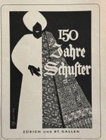Vintage Reklame, 150 Jahre Schuster Teppiche, Zürich, St. G.