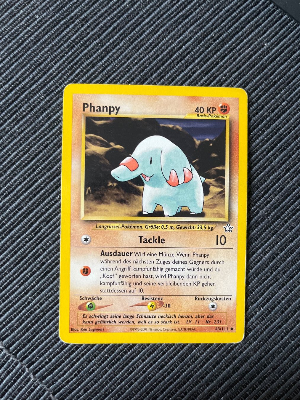 Pokémon Carte collezionabili: Pokemon Phanphy Non Holo Neo Genesis – Usato da Wabern venduto da Collectfun