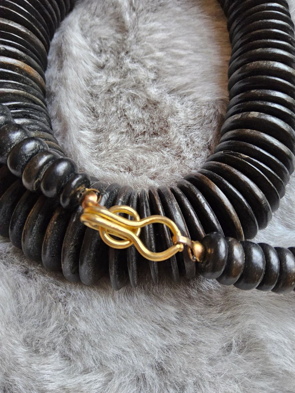 Catenine: Vintage BOHO Kokosnussschalen Halskette Collier – Usato da Zürich venduto da SciTec 3
