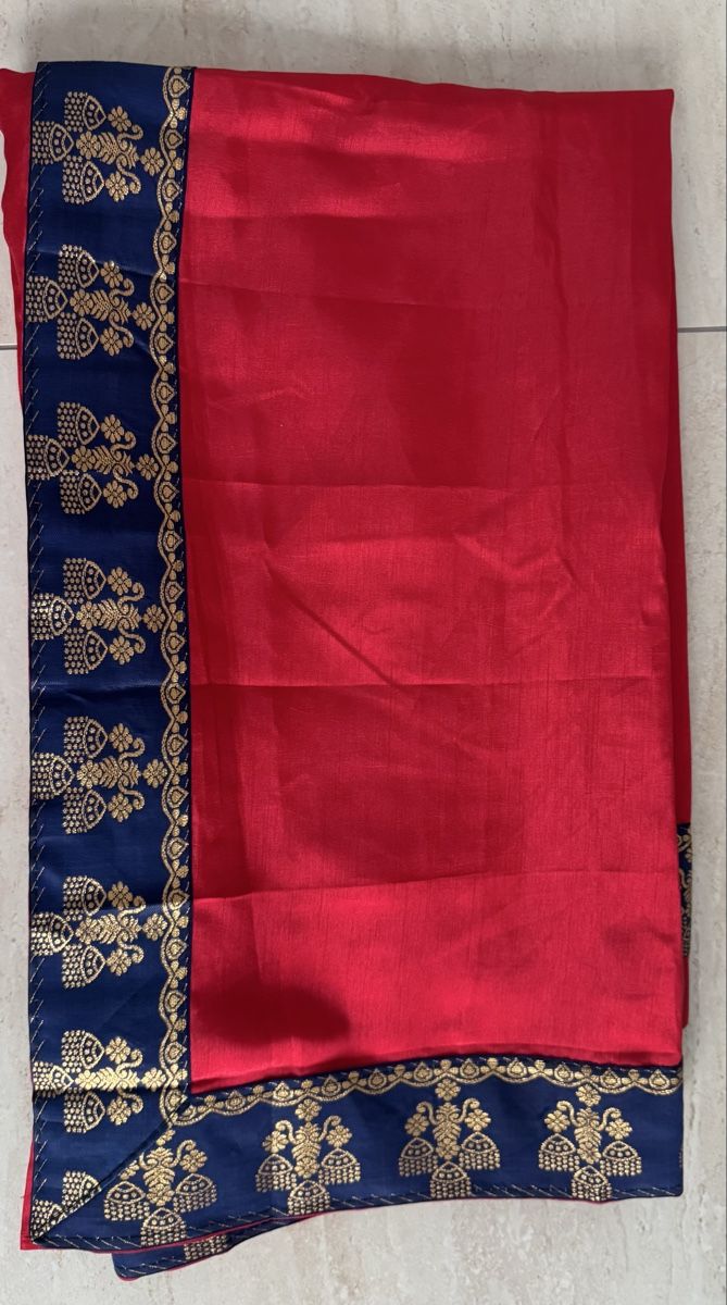 Kleider: Sari mit Bluse dunkelblau rot – Neu (gemäss Beschreibung) aus Wichtrach von Alyasahana 4