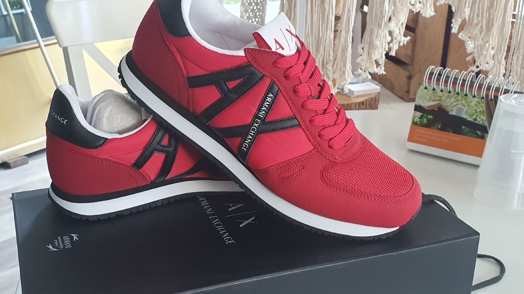 Armani Scarpe da uomo: Rote Armani Exchange Sneaker Gr. 42 – Nuovo e nell'imballaggio originale da Allschwil venduto da Mani6090 1