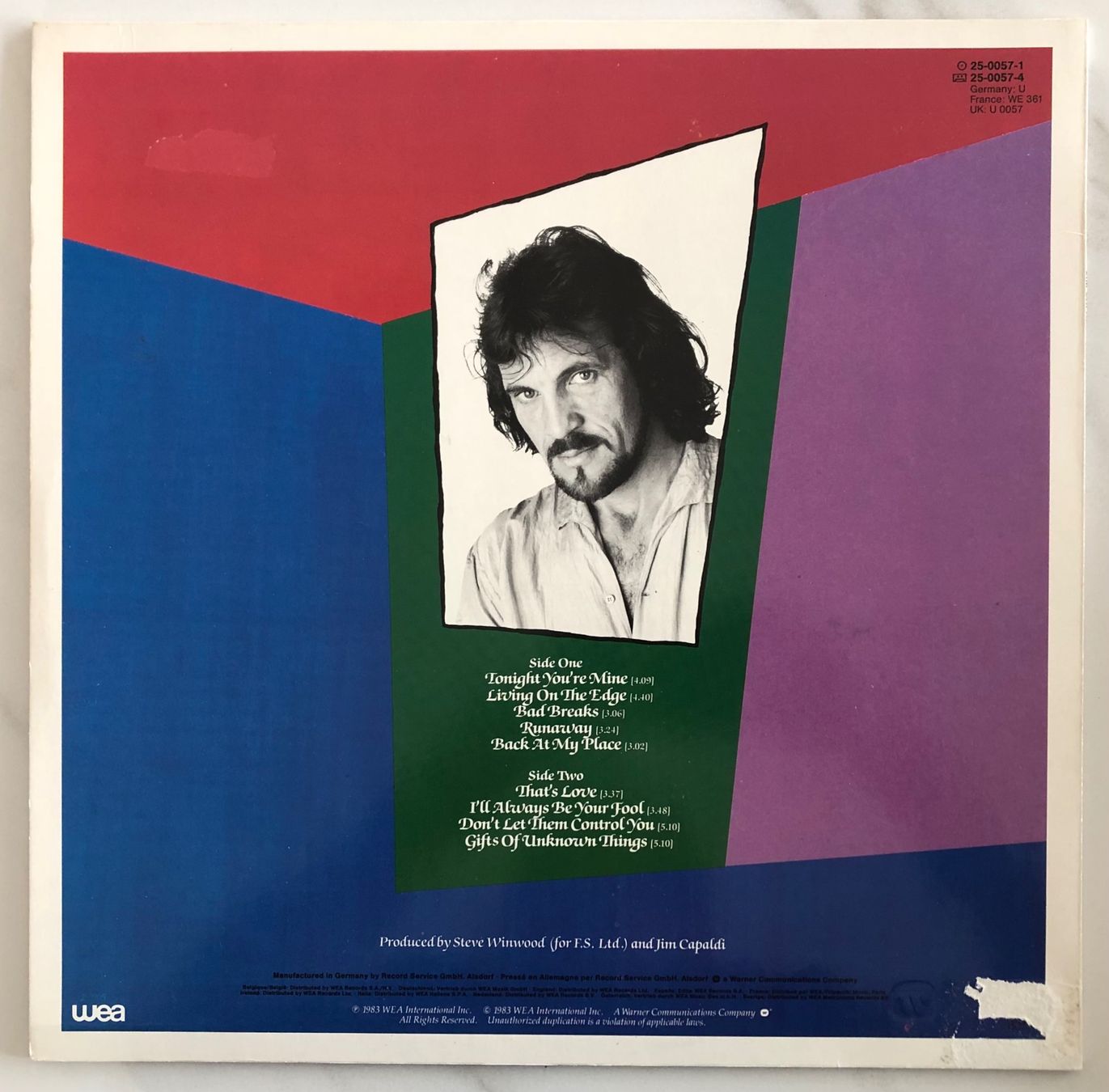 Vinyles: JIM CAPALDI - FIERCE HEART – D'occasion à Poliez-Pittet par Newtown-Records 1
