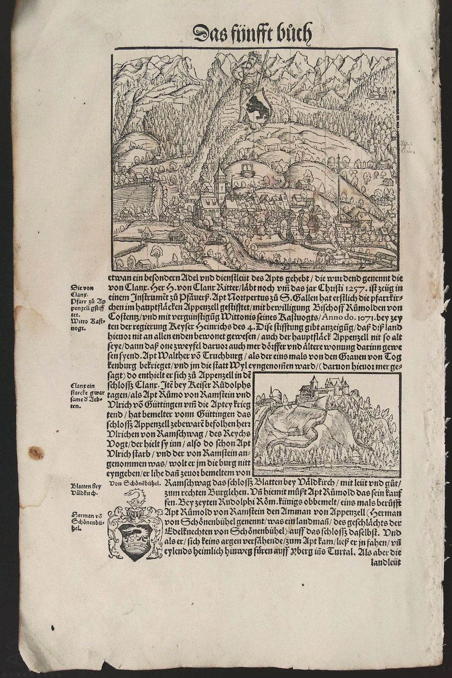 Incisioni: Appenzell Holzschnitt von Stumpf 1548 – Usato da Rafz venduto da Helvet32 1