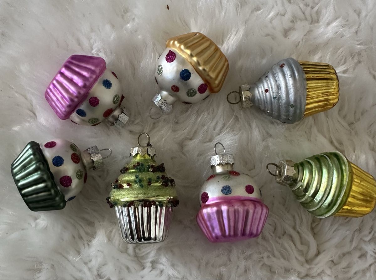 Tutte le decorazioni: Weihnachtskugeln, Cupcake Design, 7er Set, Vintage – Usato da Oberentfelden venduto da vilibrand 1