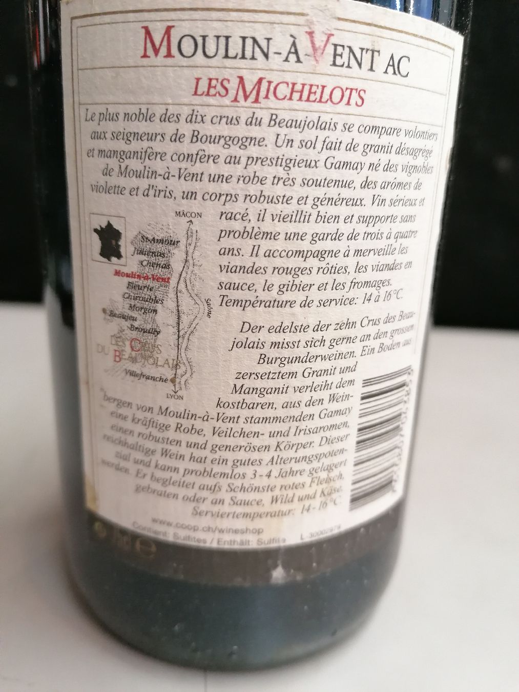 Vino: MOULIN À VENT LES MICHELOTS 2002 – Nuovo (secondo la descrizione) da Genève venduto da Leboucheoreilles 3