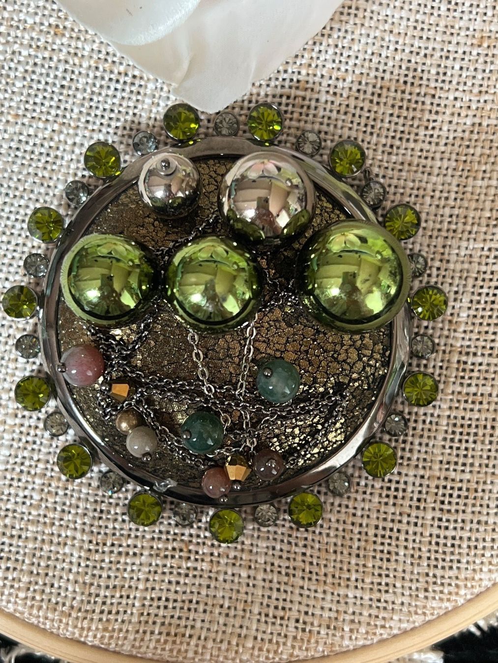 Spille & Fermagli: Schöne grünliche Brosche – Usato da Seon venduto da Sunny-Schmuck78 1