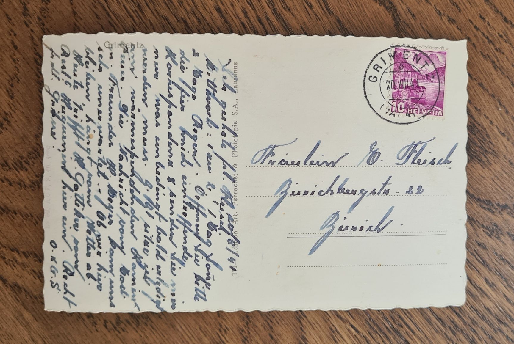 Ansichtskarten: Grimentz 1941 – Gebraucht aus Ebikon von Donar50 1