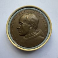 1950 Grosse Medaille Papst Pius XII 70 mm mit Originaletui