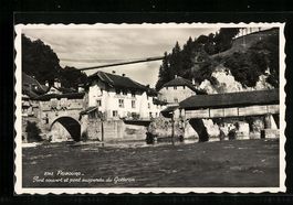 Fribourg, Pont couvert et pont suspendu 