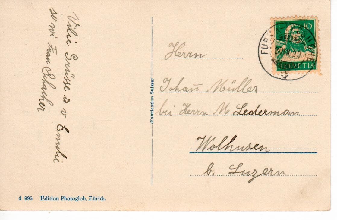 Cartoline postali: Wassen 1929 – Usato da Wolhusen venduto da Curver9 1