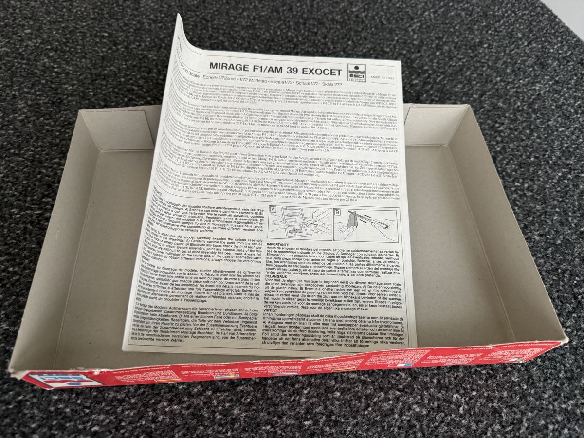 Kit di modellismo & Modellini statici: Mirage F1 Esci 1/72 – Usato da Lufingen venduto da Roeller 1