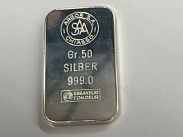 50g Silberbarren Argor S.A.