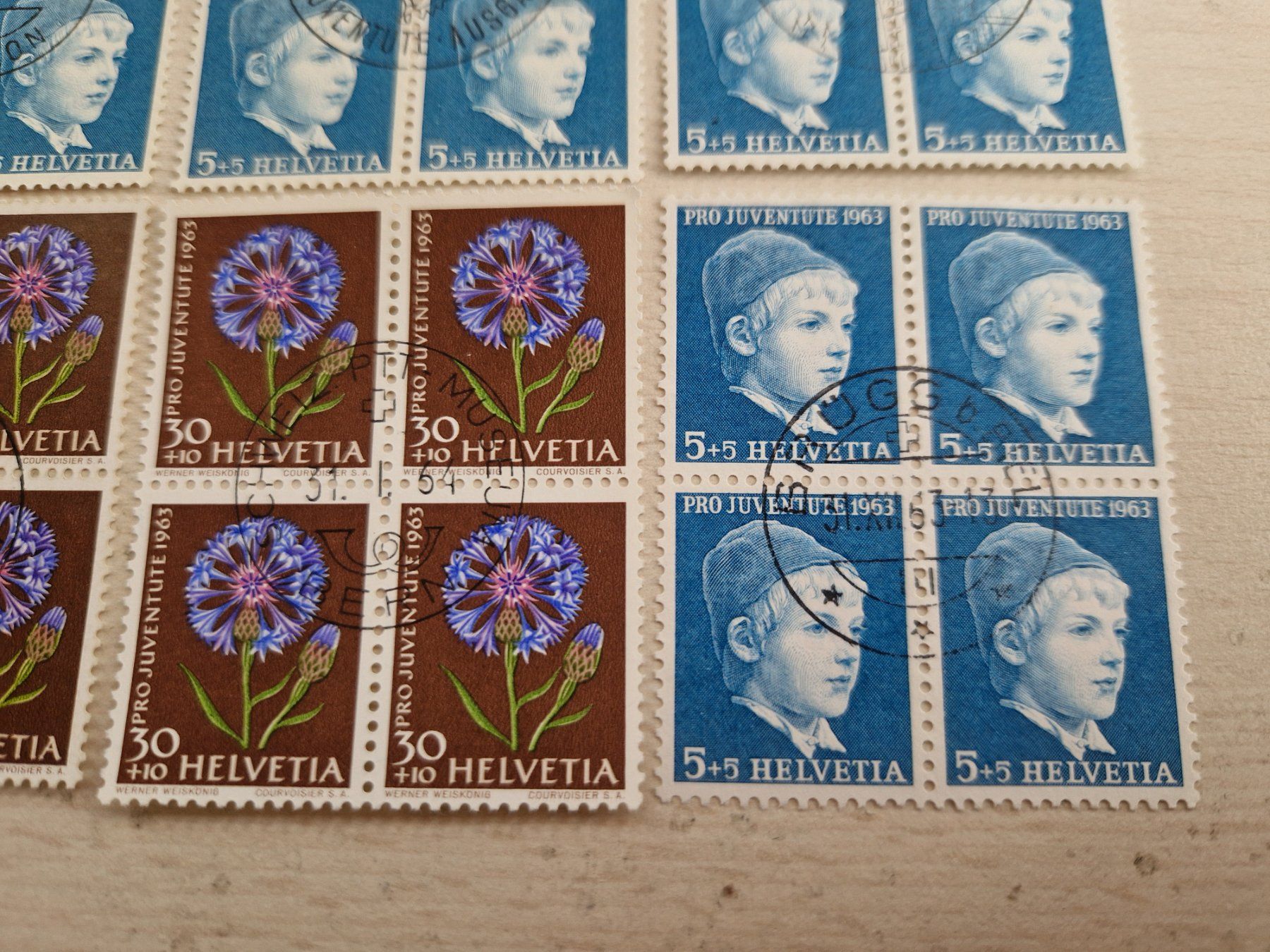 Tutti i francobolli: PJ 4er Blöcke 1963, ab 1.- – Usato da Burgdorf venduto da Glossy01 4