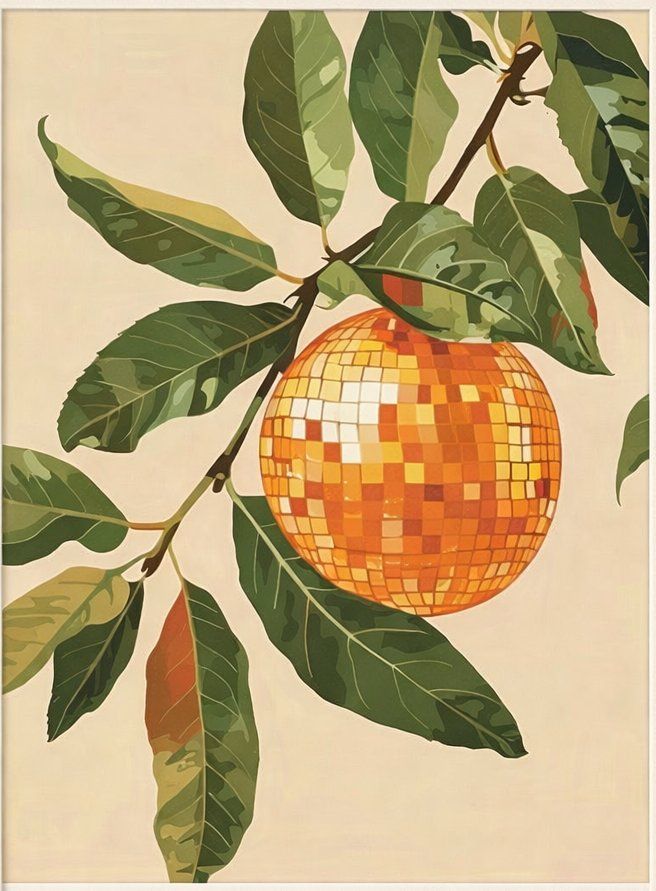 Foto & Immagini: Poster affiche Impression Boule de disco Vintage rétro déco – Nuovo e nell'imballaggio originale da Meyrin venduto da Nostalgica