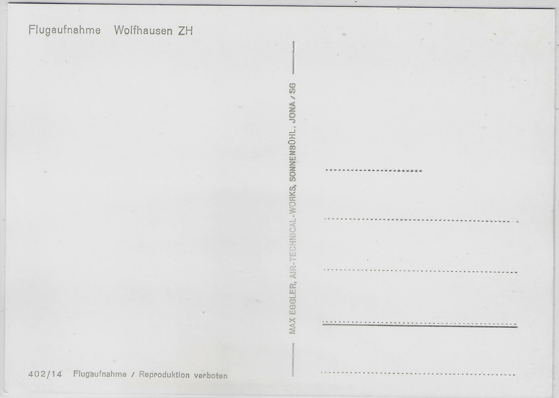 Cartoline postali: Flugaufnahme Wolfhausen ZH – Antico da Ettingen venduto da Kartenplanet 1