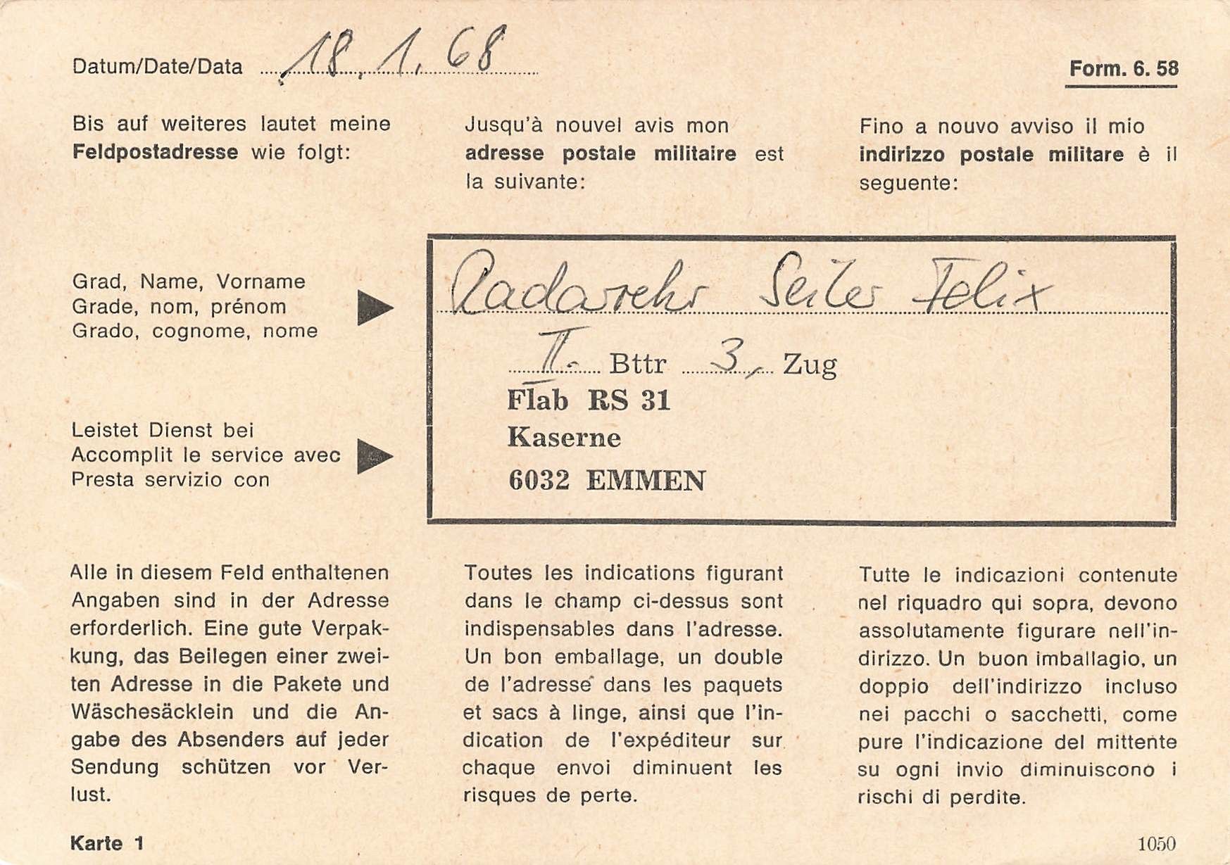 Ansichtskarten: Militare Militär Militaire Feldpost – Gebraucht aus Biasca von Blenio71 1