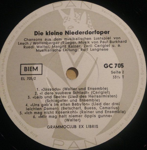 Dischi in vinile: Die Kleine Niederdorf-Oper / Vinyl – Usato da Zürich venduto da Manuelsson 3