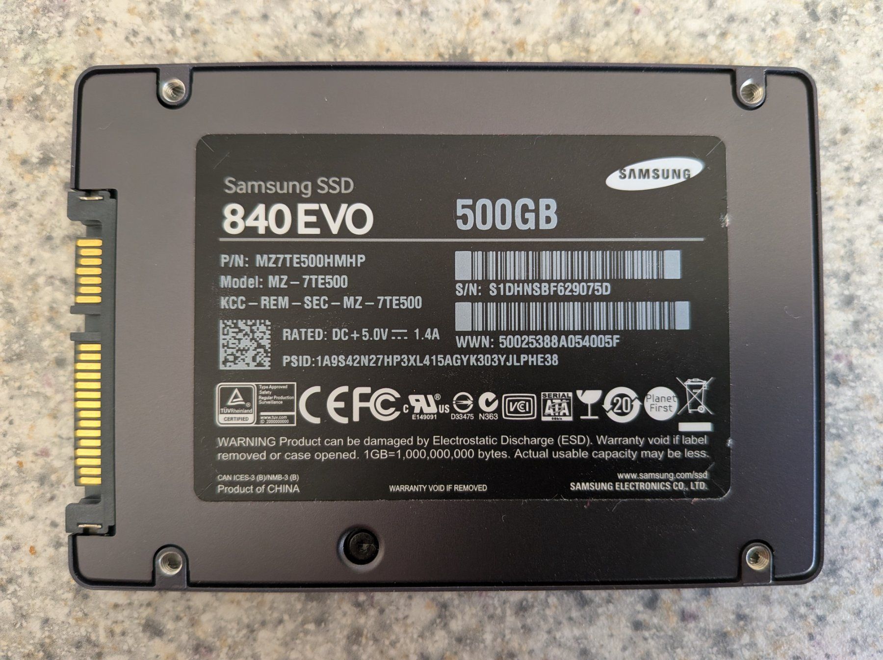Samsung Dischi rigidi: SSD Samsung 840 EVO 500GB – Usato da Martigny venduto da Rikiki 1
