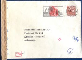 1943 Zensurbrief ( D.Reich ) Genéve nach Kempten DE