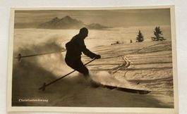 Winterkarte "Christianiaschwung" - Foto v. J. Gabarell, 1932